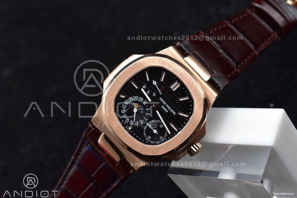 Edition Dial Brown Gray RG Croco 912 GRF on A23J Strap 5712 Nautilus SS Premium Best 0218